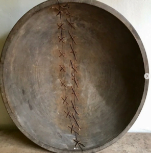 repaired wood bowl