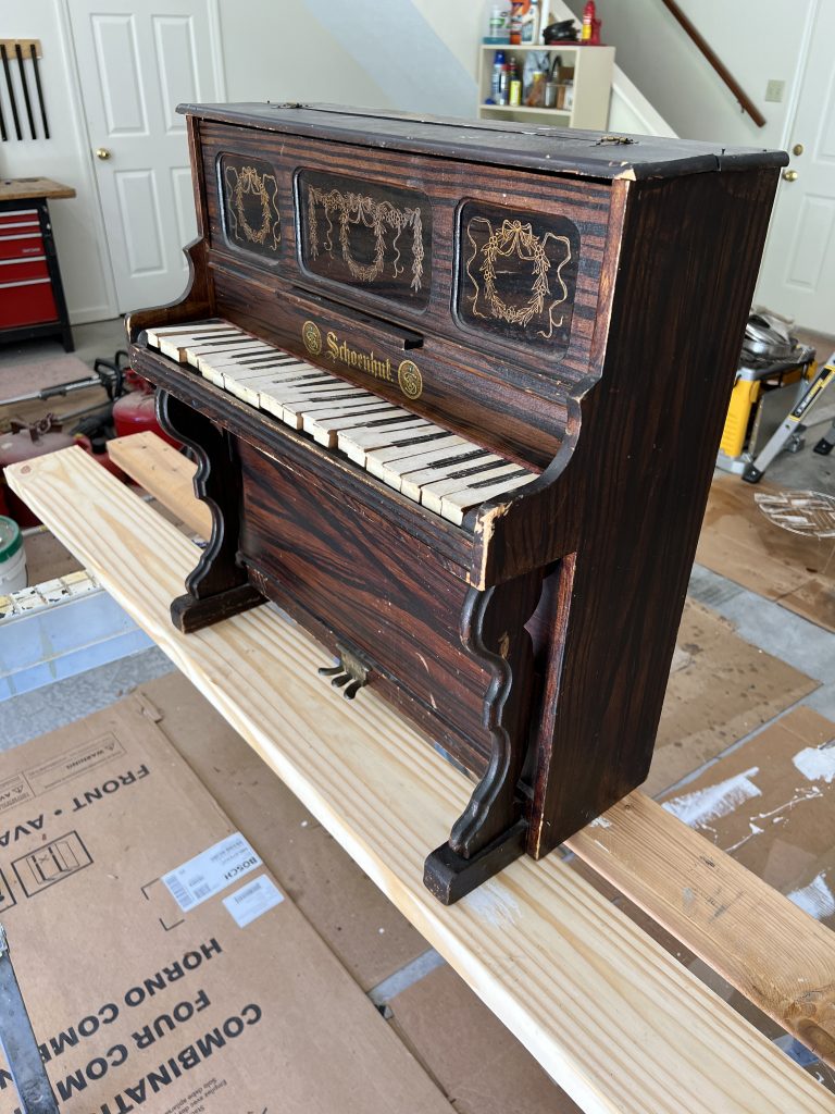 Piano before restoration