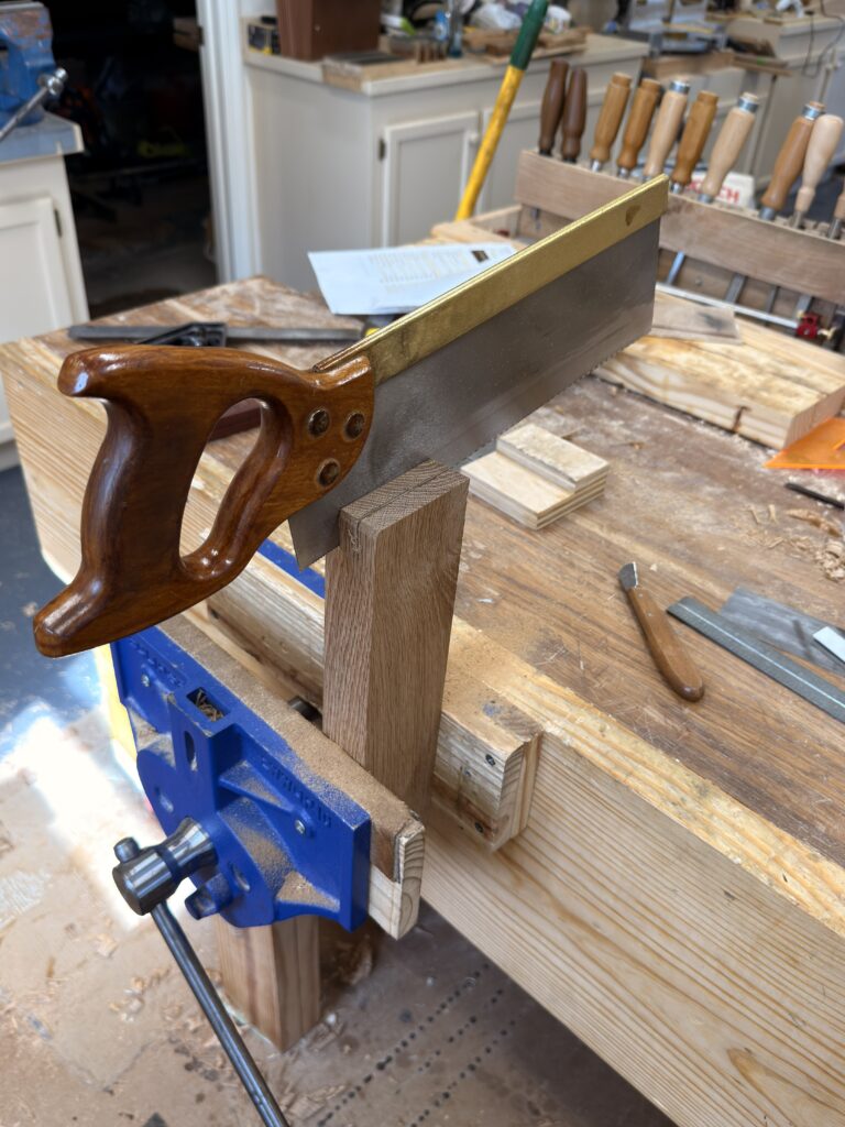 Cutting a tenon