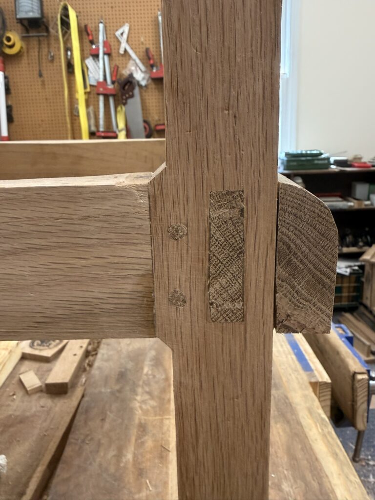Draw bore tenon and flush wedged tenon
