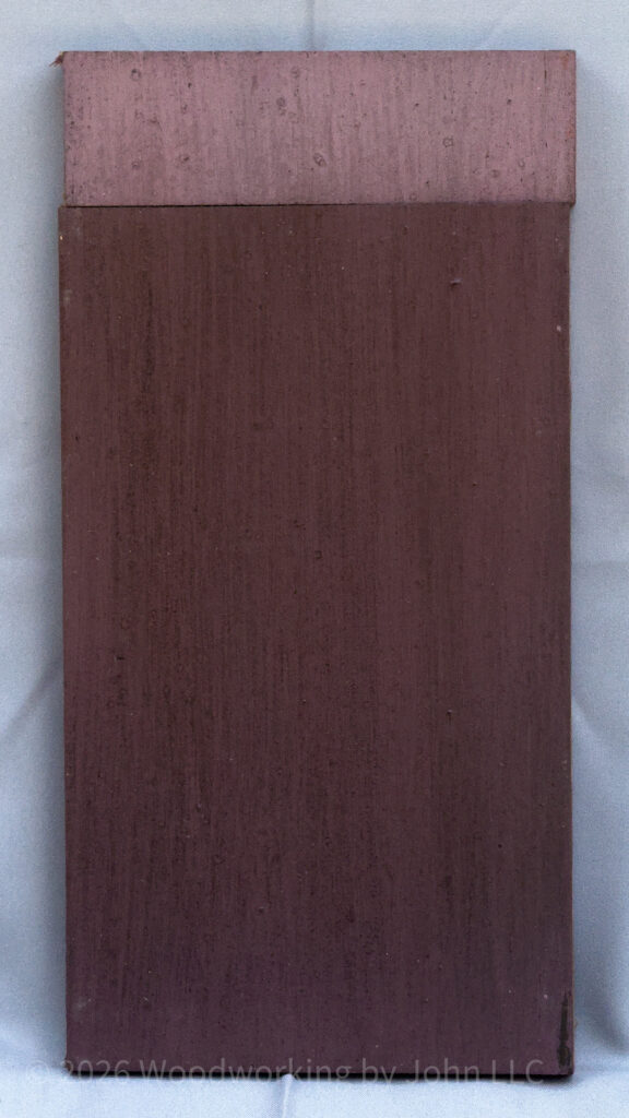 Lavender milk paint layered over Driftwood Brown