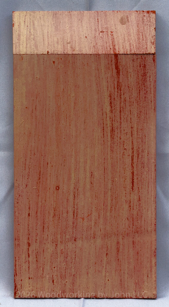 Buttermilk milk paint layered over Persimmon