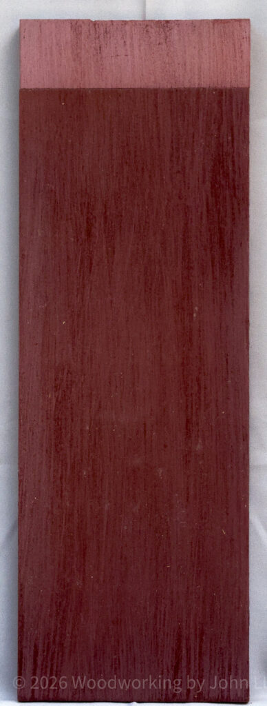 Lavender milk paint layered over Barn Red