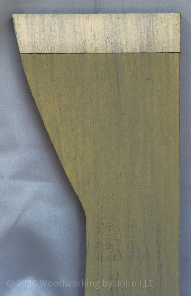 Buttermilk milk paint layered over Mercantile over Cocoa