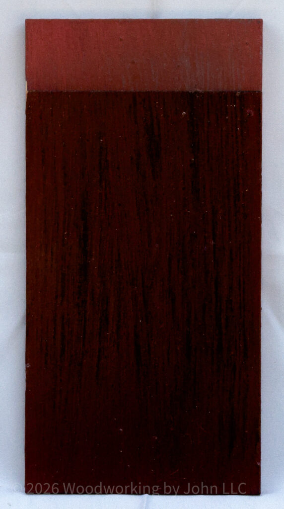 Barn Red milk paint layered over Black