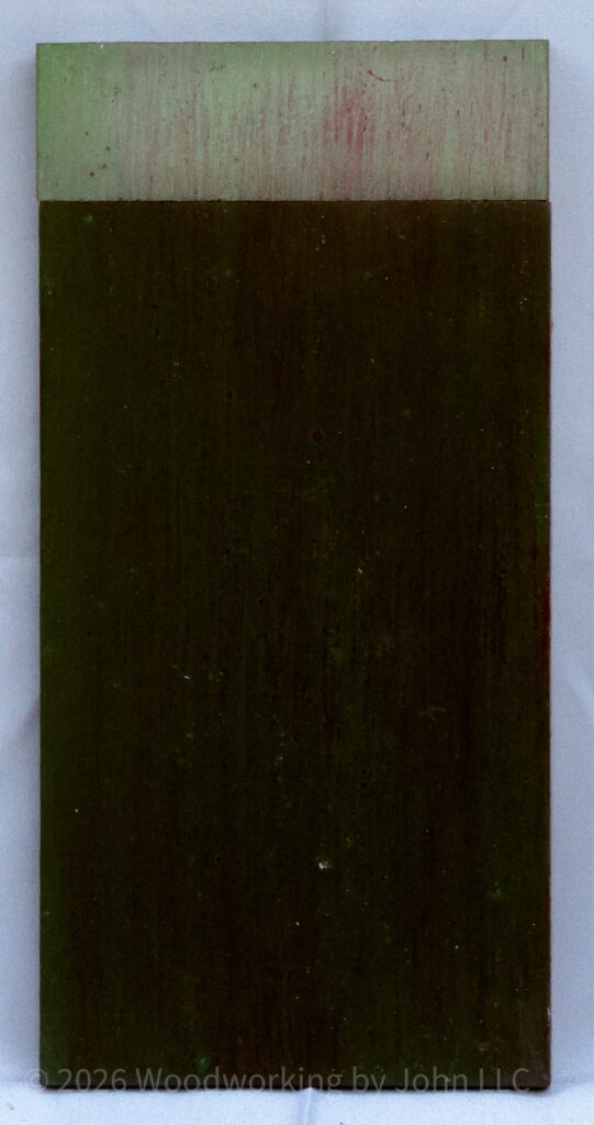 Tavern Green milk paint layered over Barn Red