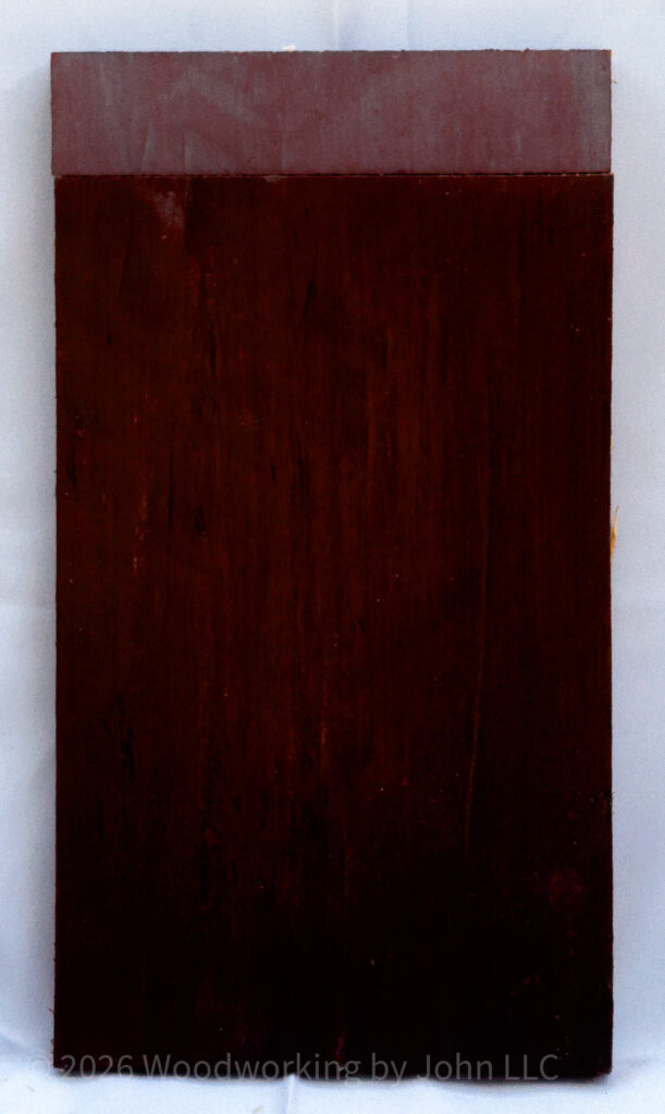 Black Iron milk paint layered over Barn Red