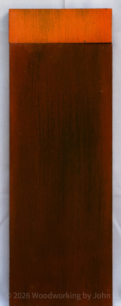 Persimmon milk paint layered over Tavern Green over Cocoa
