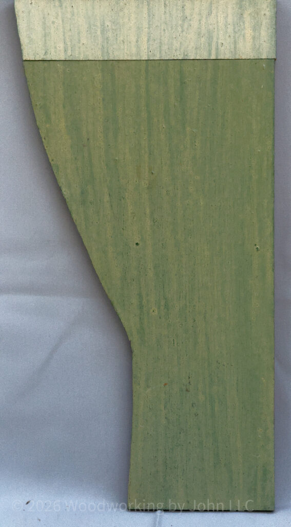 Buttermilk milk paint layered over Tavern Green